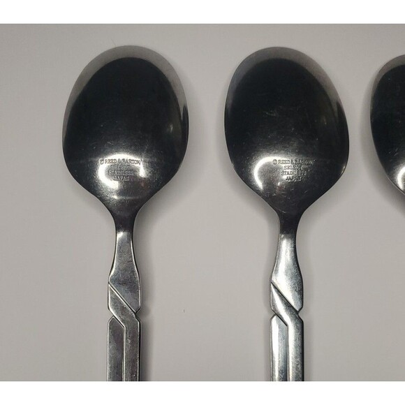x3 Reed & Barton Stainless Steel Japan CAMELBACK Tablespoon Soup Spoon Flatware - Picture 5 of 5